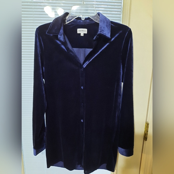 Revolve Superdown Yella button up mini dress xs blue - Picture 4 of 8